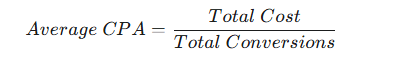Average CPA formula