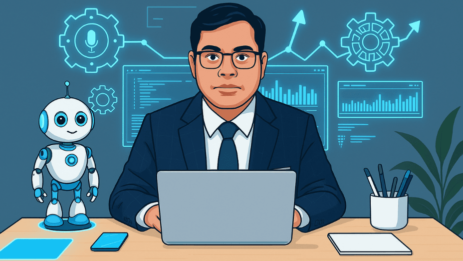 Solo entrepreneur using ChatGPT to run a business with AI tools and automation